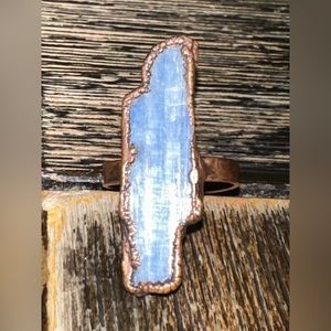 Kyanite Ring. Like new (barely worn) electroform copper ring with kyanite stone.